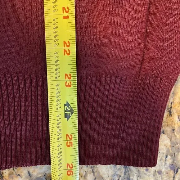 Paul & Shark Vintage Yachting Burgundy Wool Blend Cardigan Sweater Size M